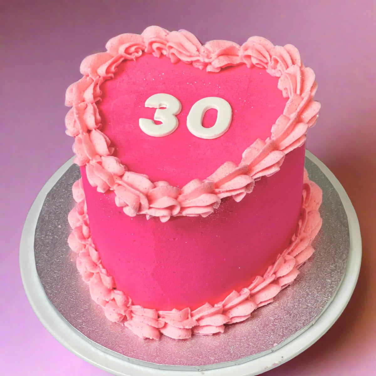 Vintage Heart Cake - Hot Pink The Cupcake Queens 
