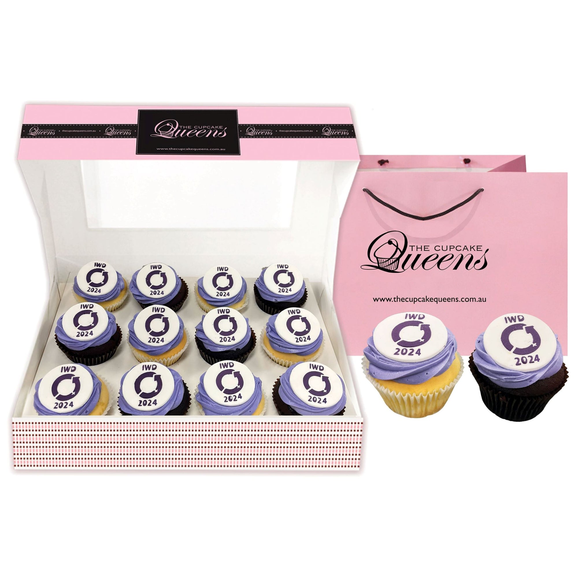 IWD 2024 Regular size Cupcake Giftbox Cupcakes Pre Selected Boxes The Cupcake Queens 