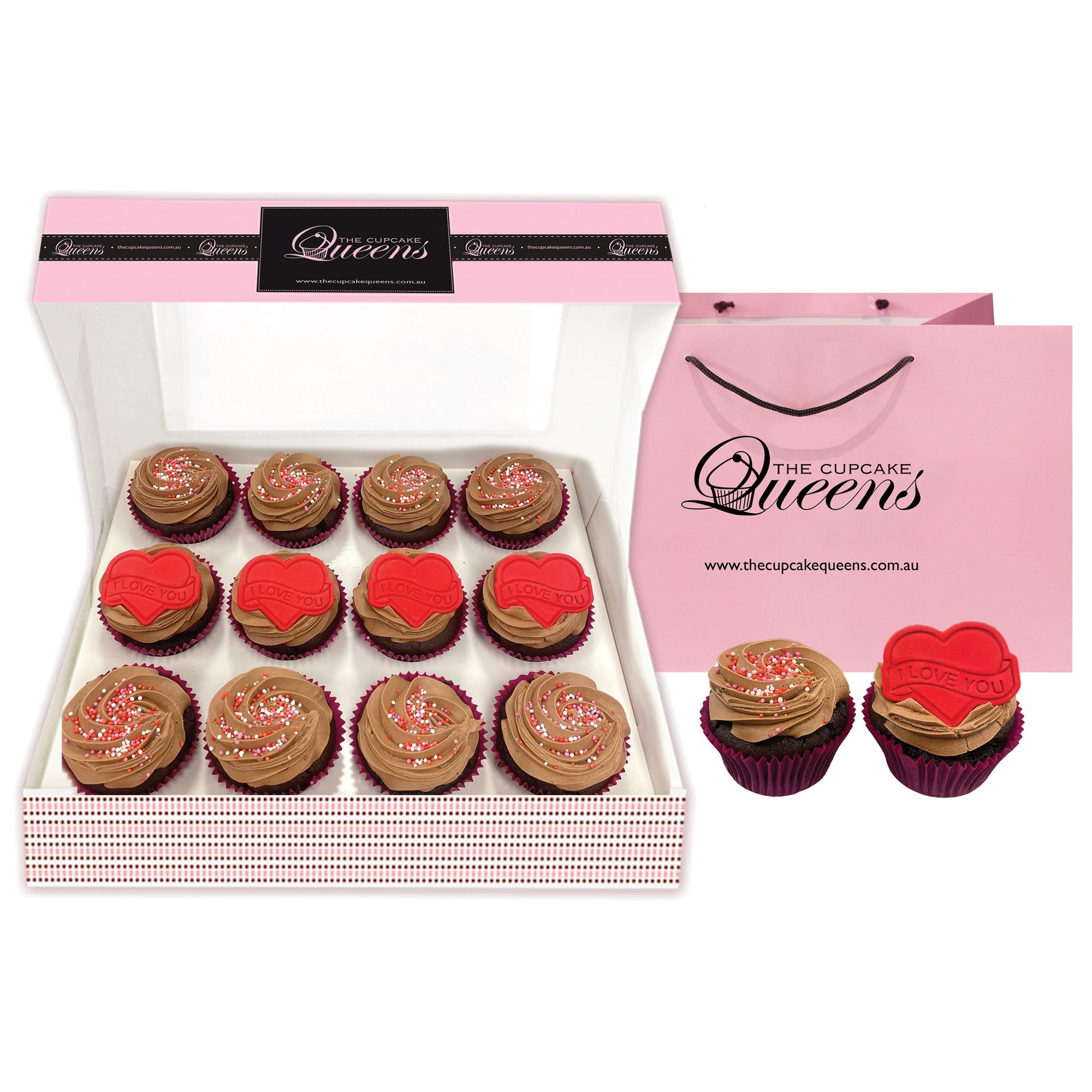 Vegan Friendly (GF/VF) Valentine's Day Box Cupcakes Pre Selected Boxes The Cupcake Queens 