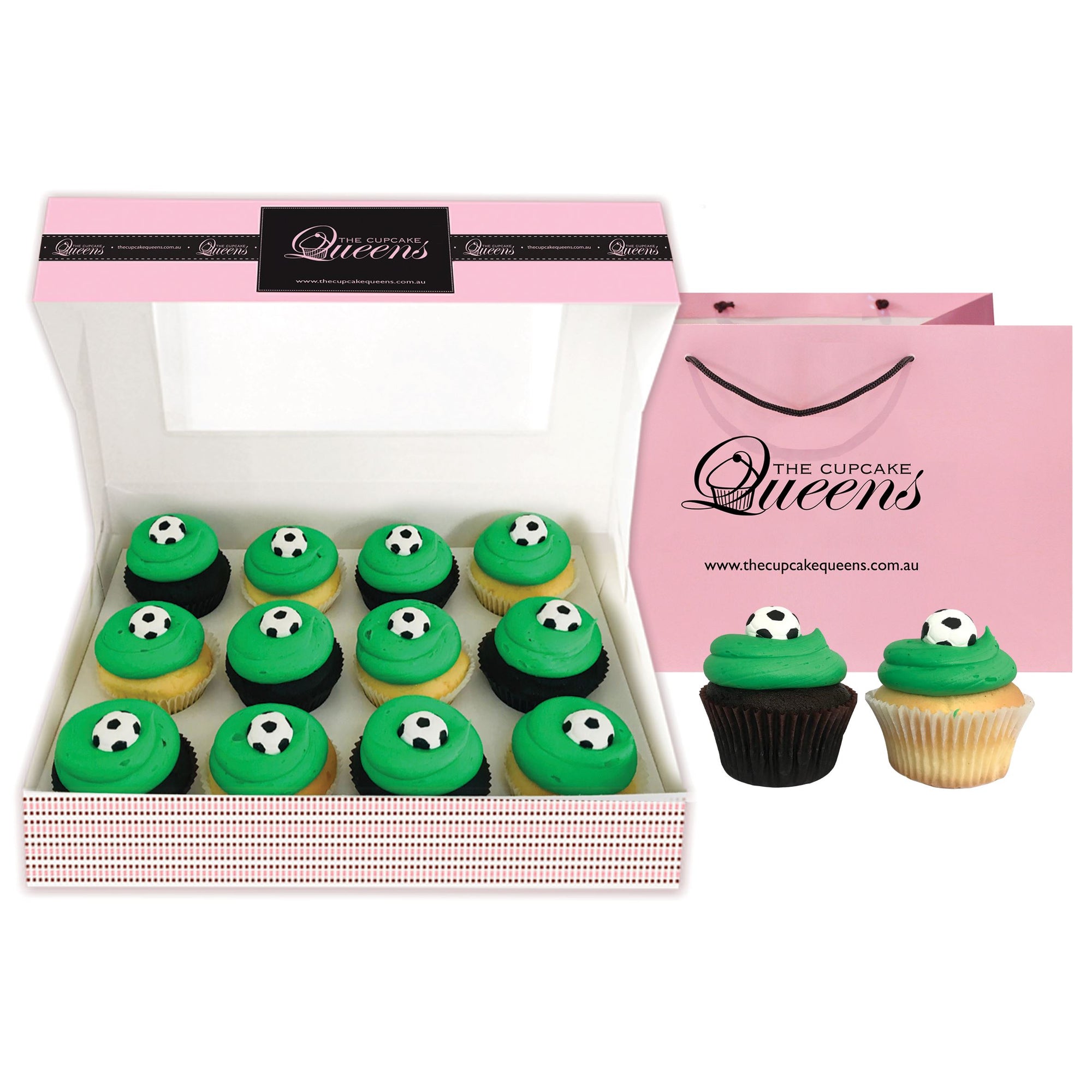 Soccer Goals Gift Box Cupcakes The Cupcake Queens 
