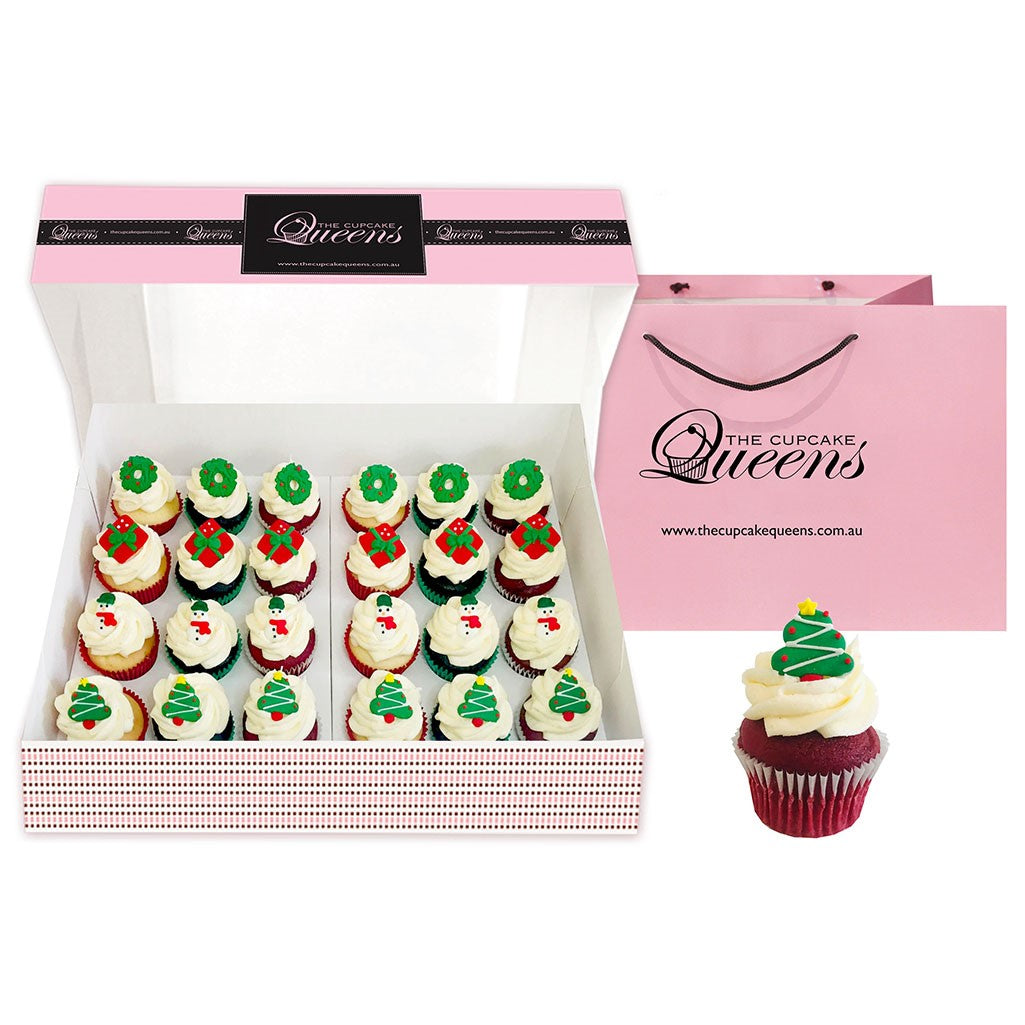 Christmas Mini Gift Box Cupcakes Pre Selected Boxes The Cupcake Queens 