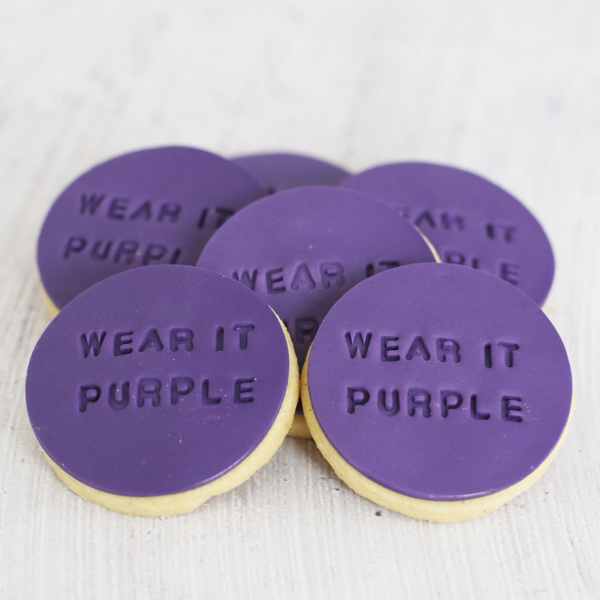 Wear it Purple Shortbread Cookies Cookies The Cupcake Queens 