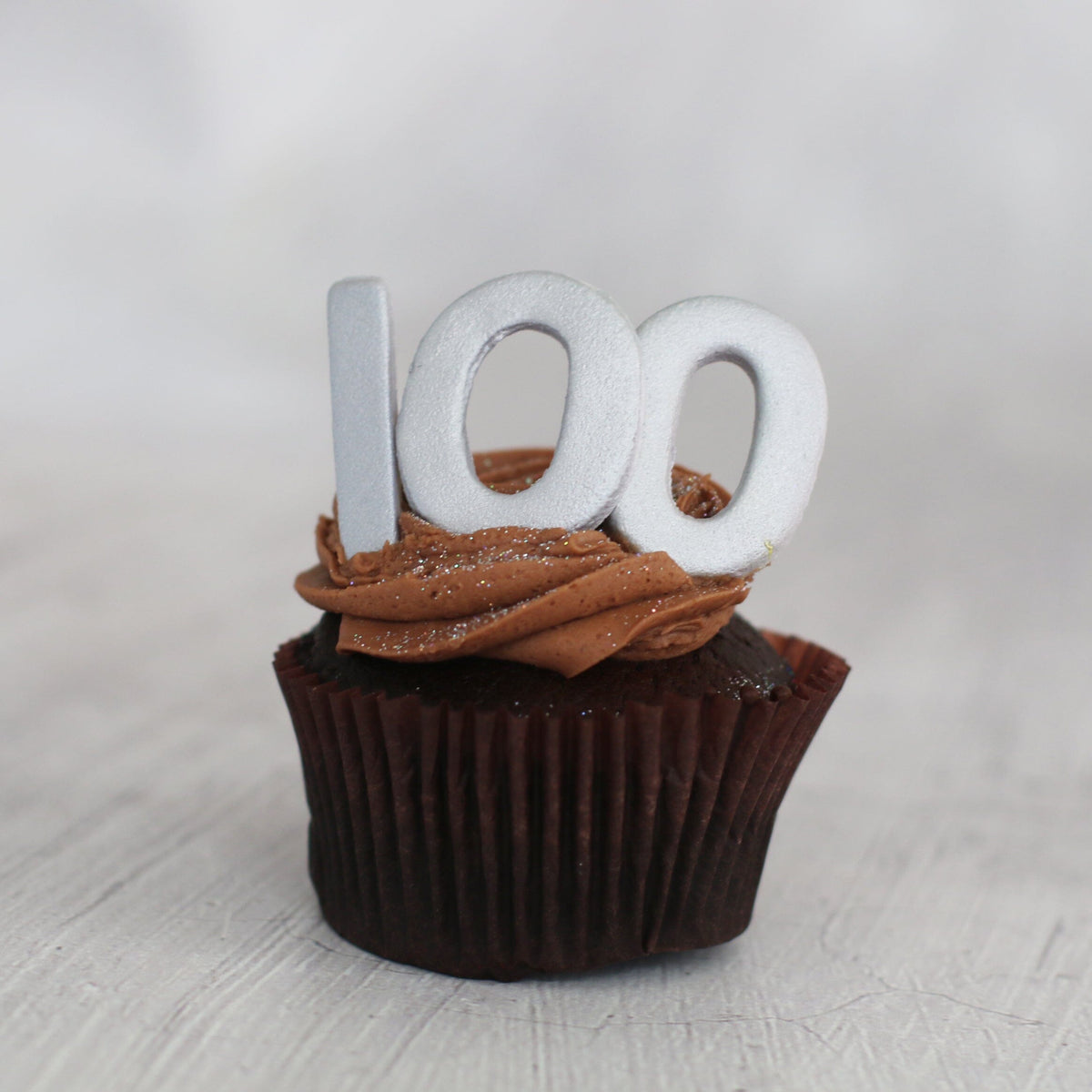 100th Birthday Cupcakes in SILVER-The Cupcake Queens