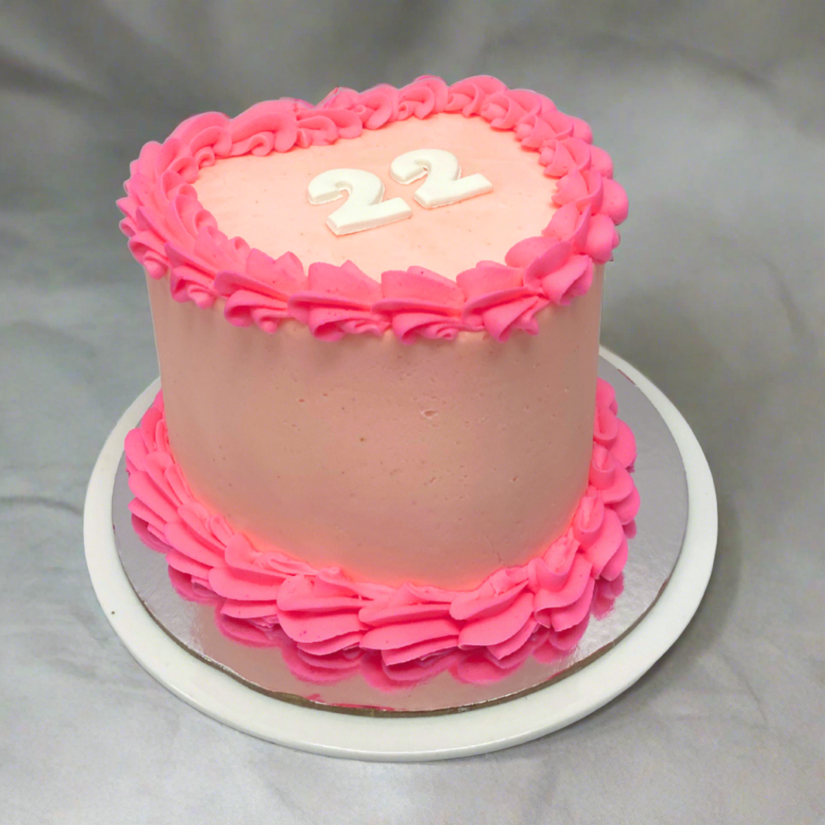 Vintage Heart Cake - Pastel Pink
