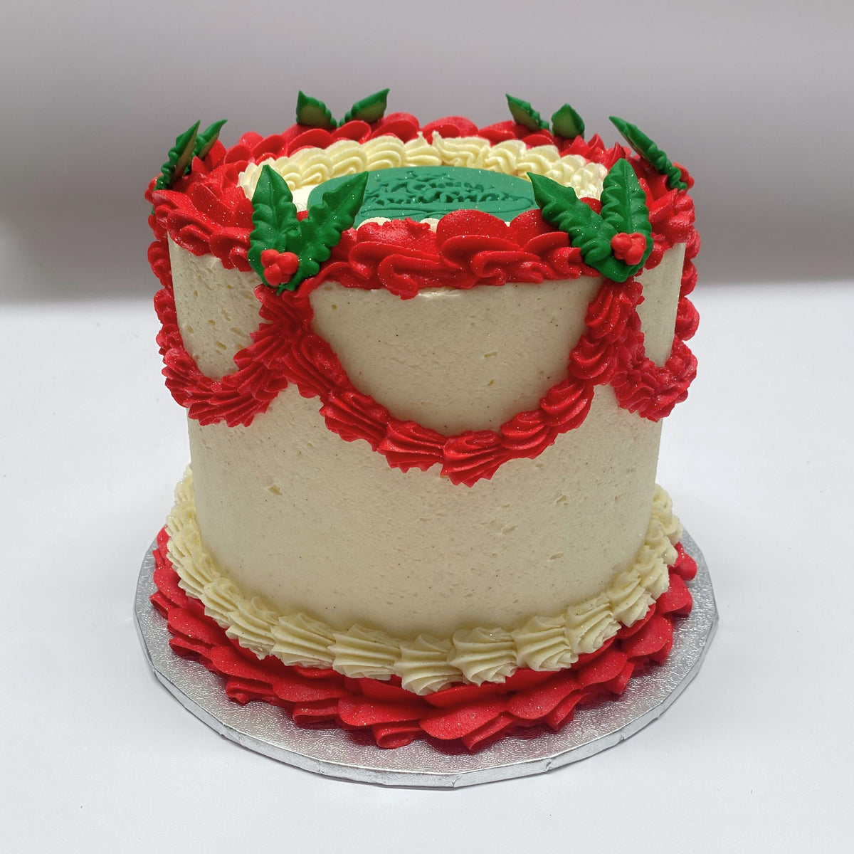 Vintage Christmas Cake Cakes The Cupcake Queens 