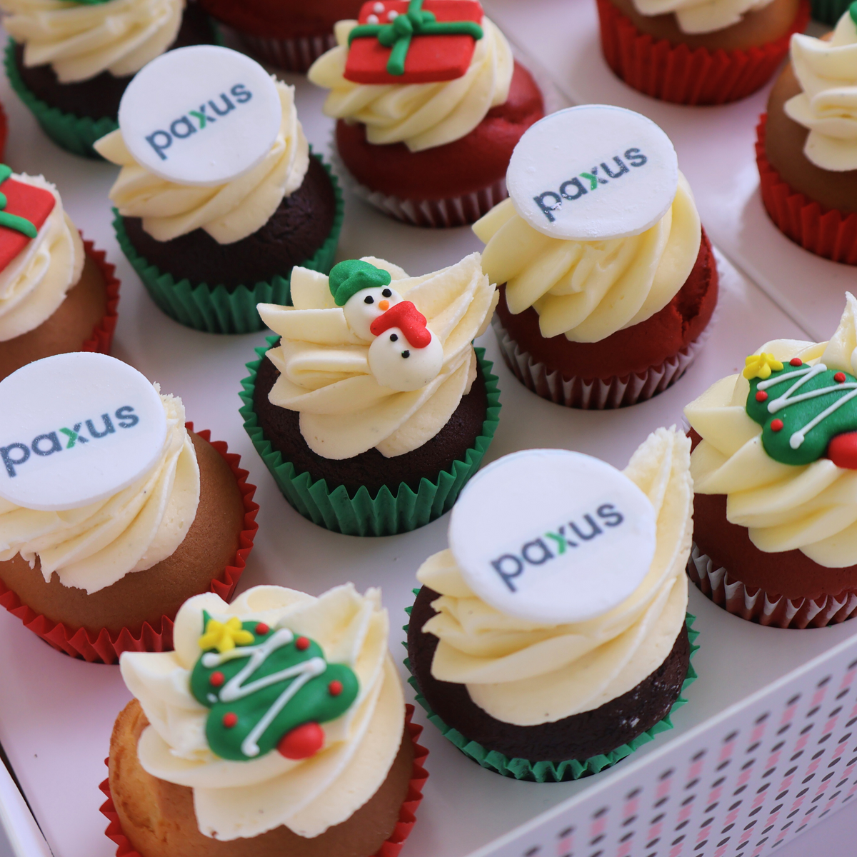 Christmas Logo Mini Cupcakes