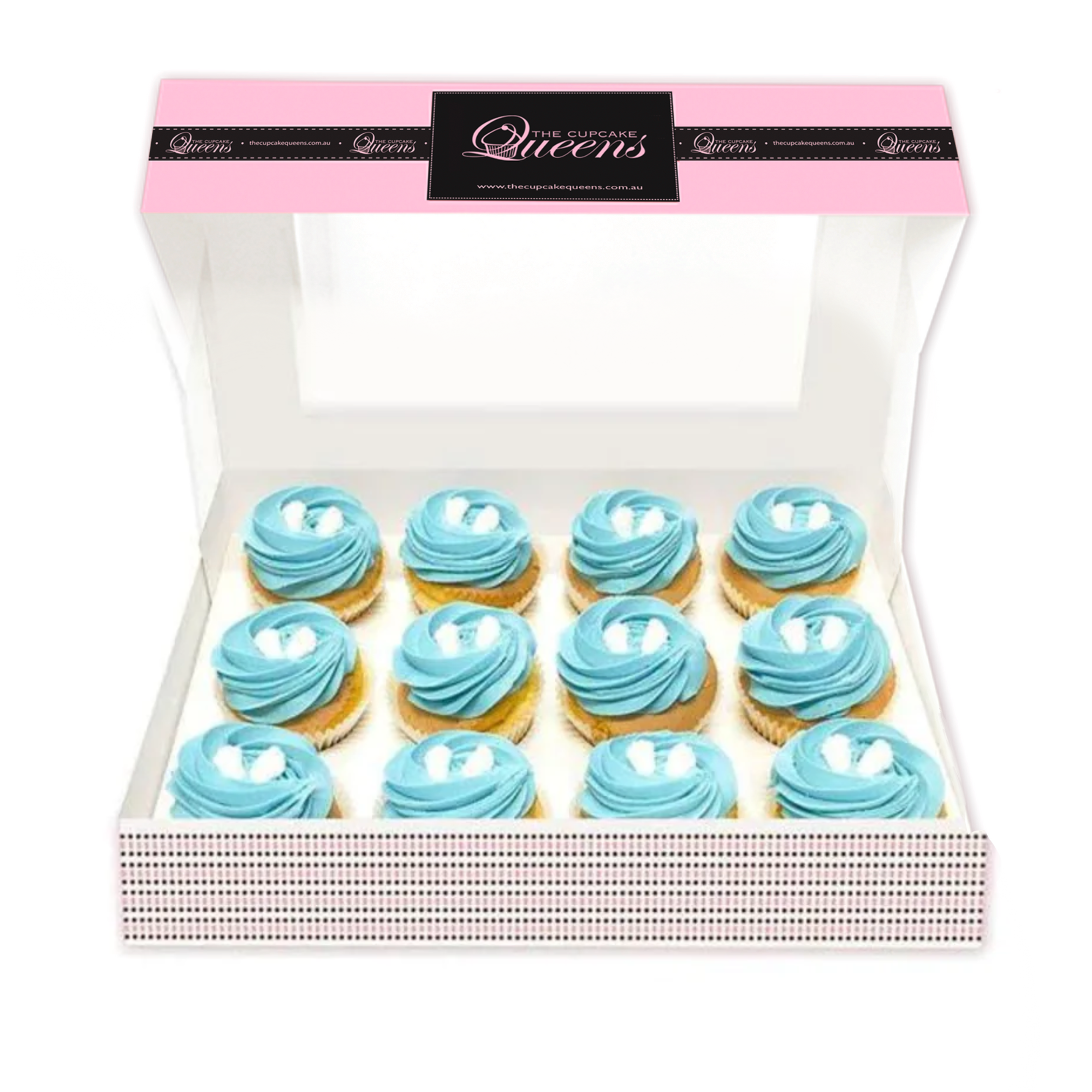 Baby Blue Deluxe Gift Box-The Cupcake Queens