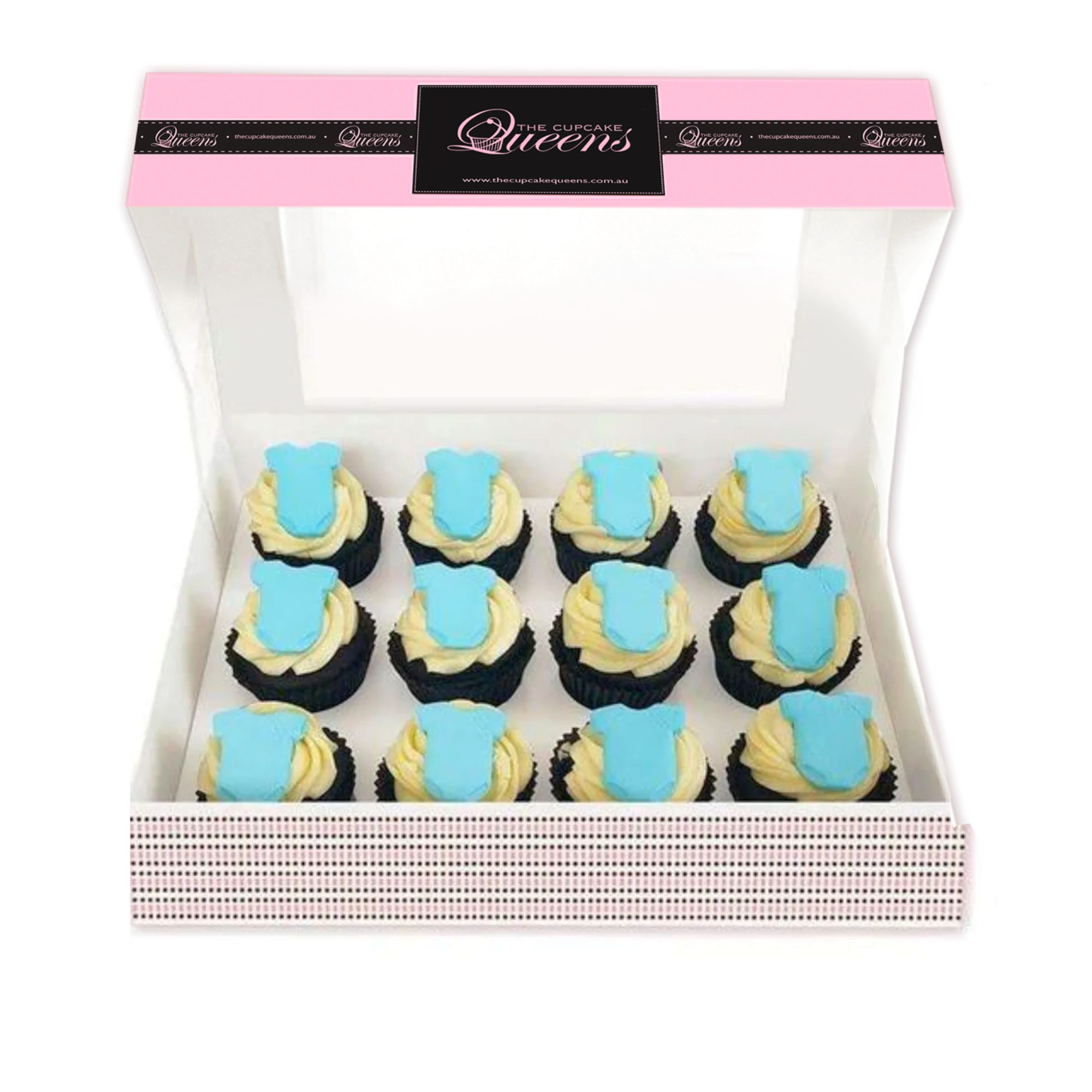 Baby Blue Jumpsuit Gluten Friendly Gift Box-The Cupcake Queens