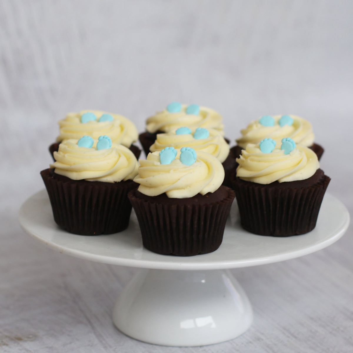 Baby Feet Blue Gluten Friendly Gift Box-The Cupcake Queens