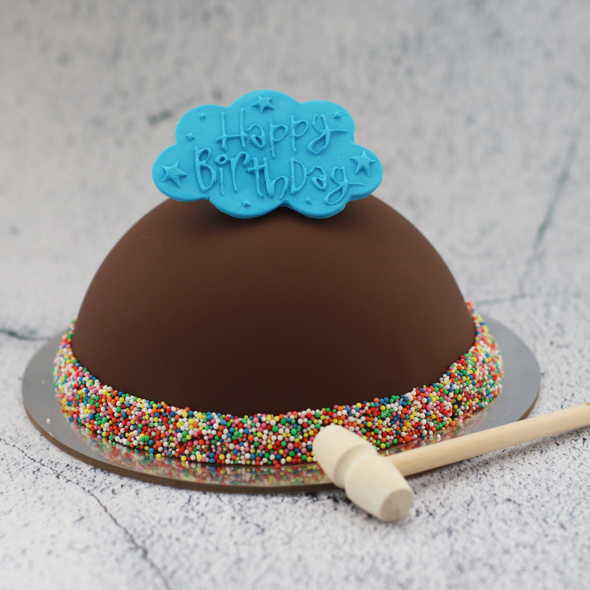 Birthday Smash Cake with BLUE Topper-The Cupcake Queens