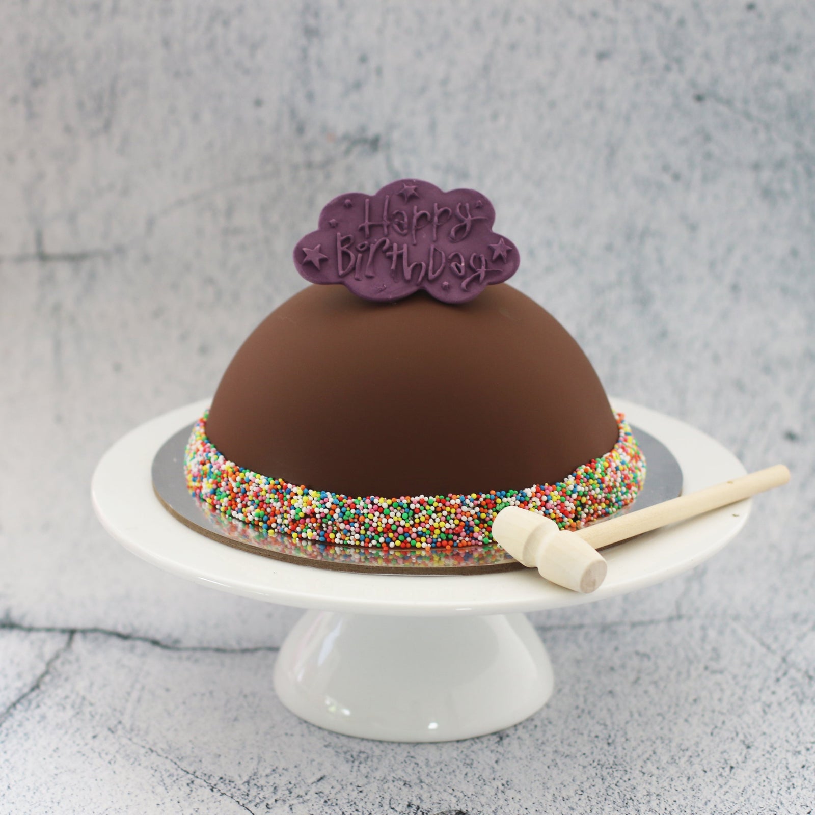 Birthday Smash Cake with PURPLE Topper-The Cupcake Queens