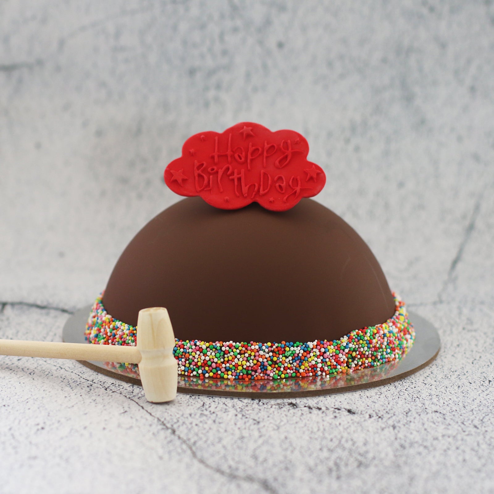 Birthday Smash Cake with RED Topper-The Cupcake Queens