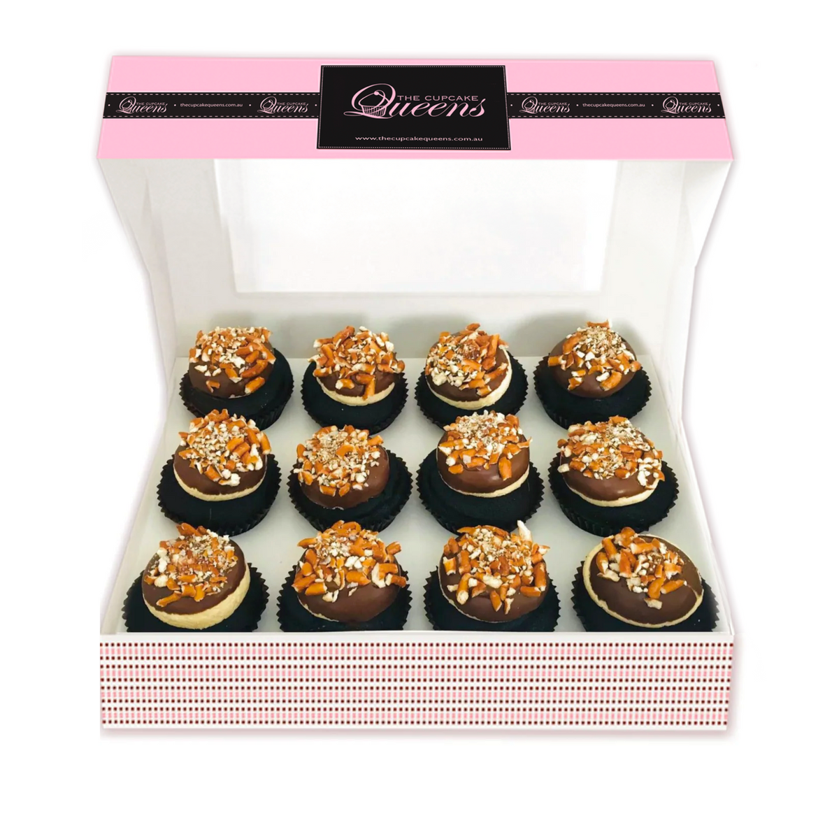 Choc Caramel Pretzel Regular Gift Box-The Cupcake Queens