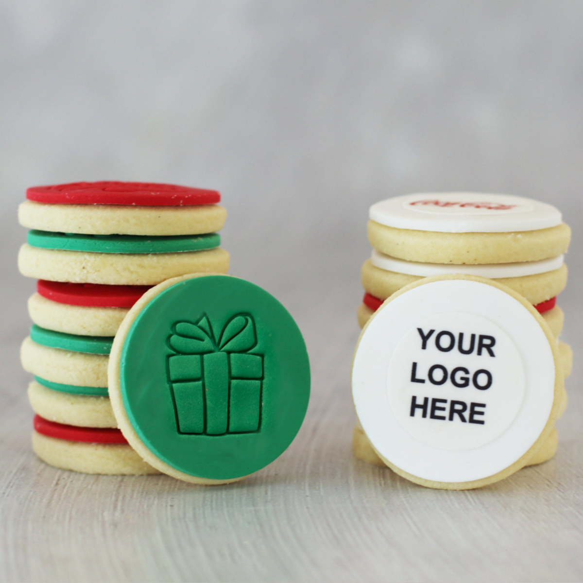 Christmas Corporate Logo Shortbread Cookies-The Cupcake Queens