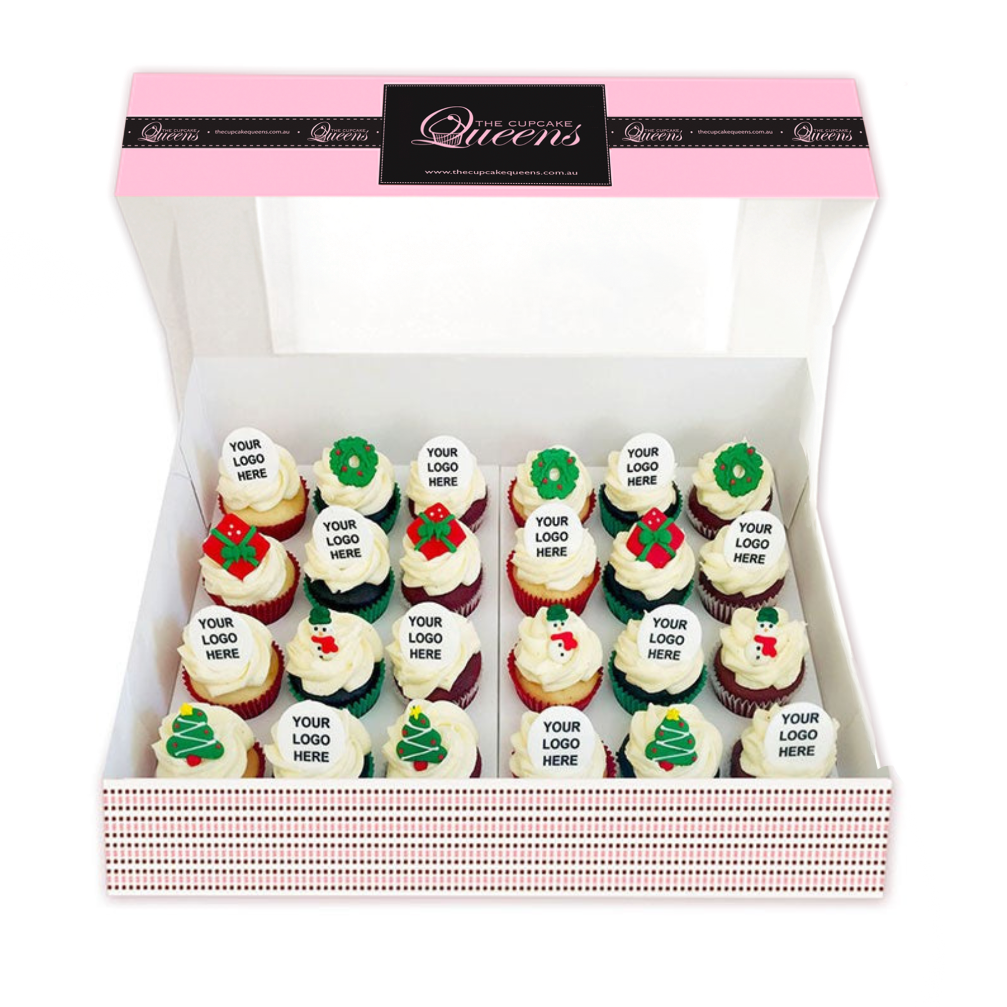 Christmas Corporate Mini Cupcakes - 96-The Cupcake Queens