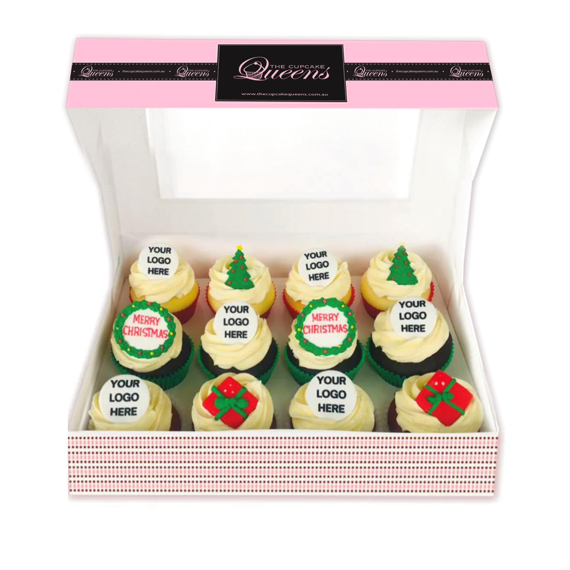 Christmas Corporate Regular size Cupcakes - 48-The Cupcake Queens