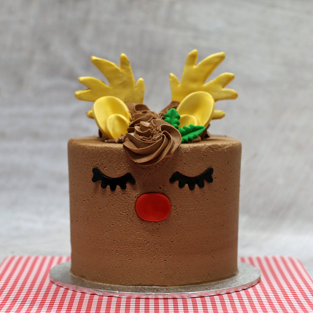 Christmas Rudolph the Reindeer Cake-The Cupcake Queens