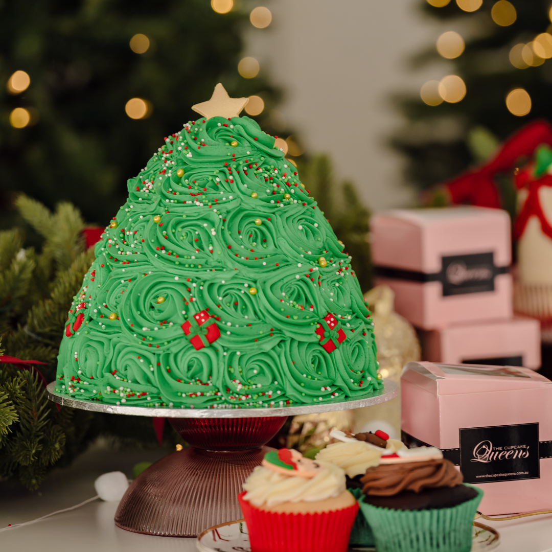 Christmas Tree Cake-The Cupcake Queens