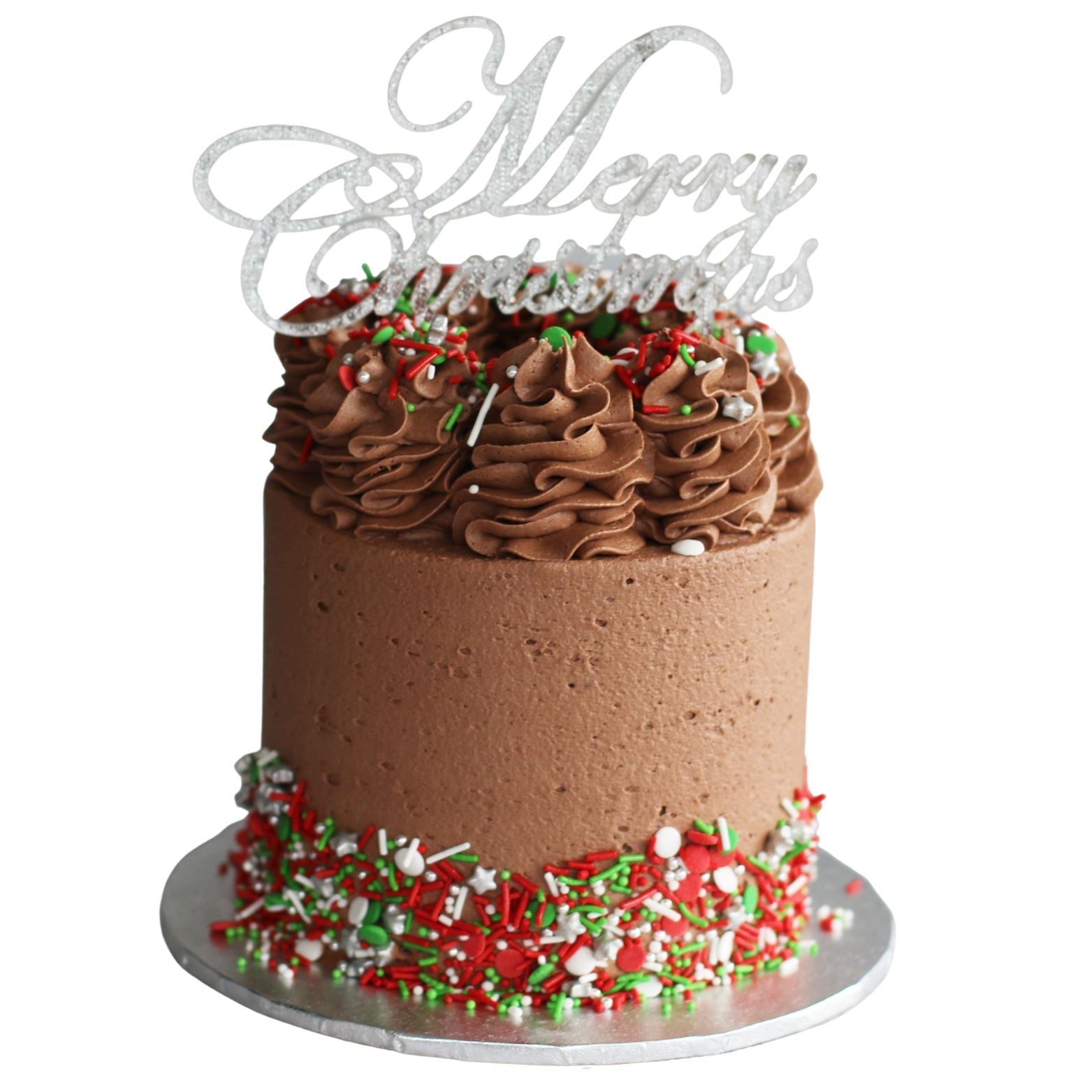 Christmas Vegan Friendly Chocolate Cake 5 Inch-The Cupcake Queens