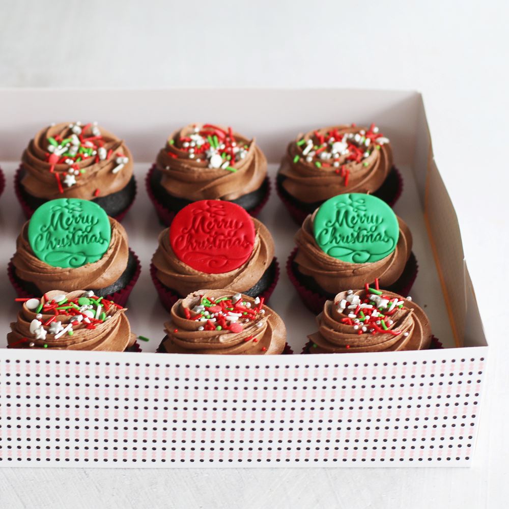 Christmas Vegan Friendly Regular Gift Box-The Cupcake Queens