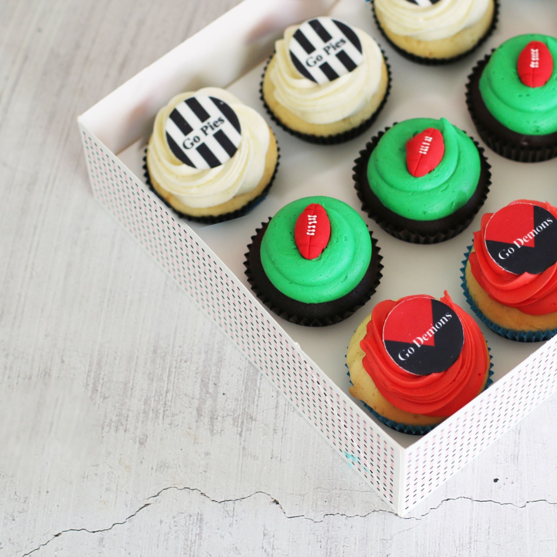 Create Your Own Footy Box-The Cupcake Queens