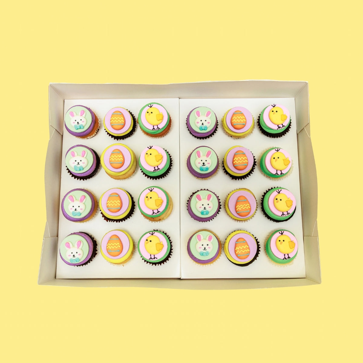 Easter Cupcakes - Mini Gift Box 24 Pack