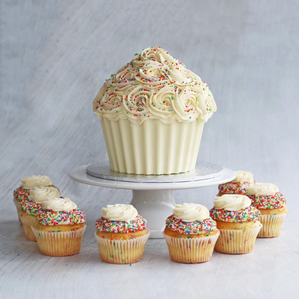 Fairy Bread Giant Cupcake Cake-The Cupcake Queens