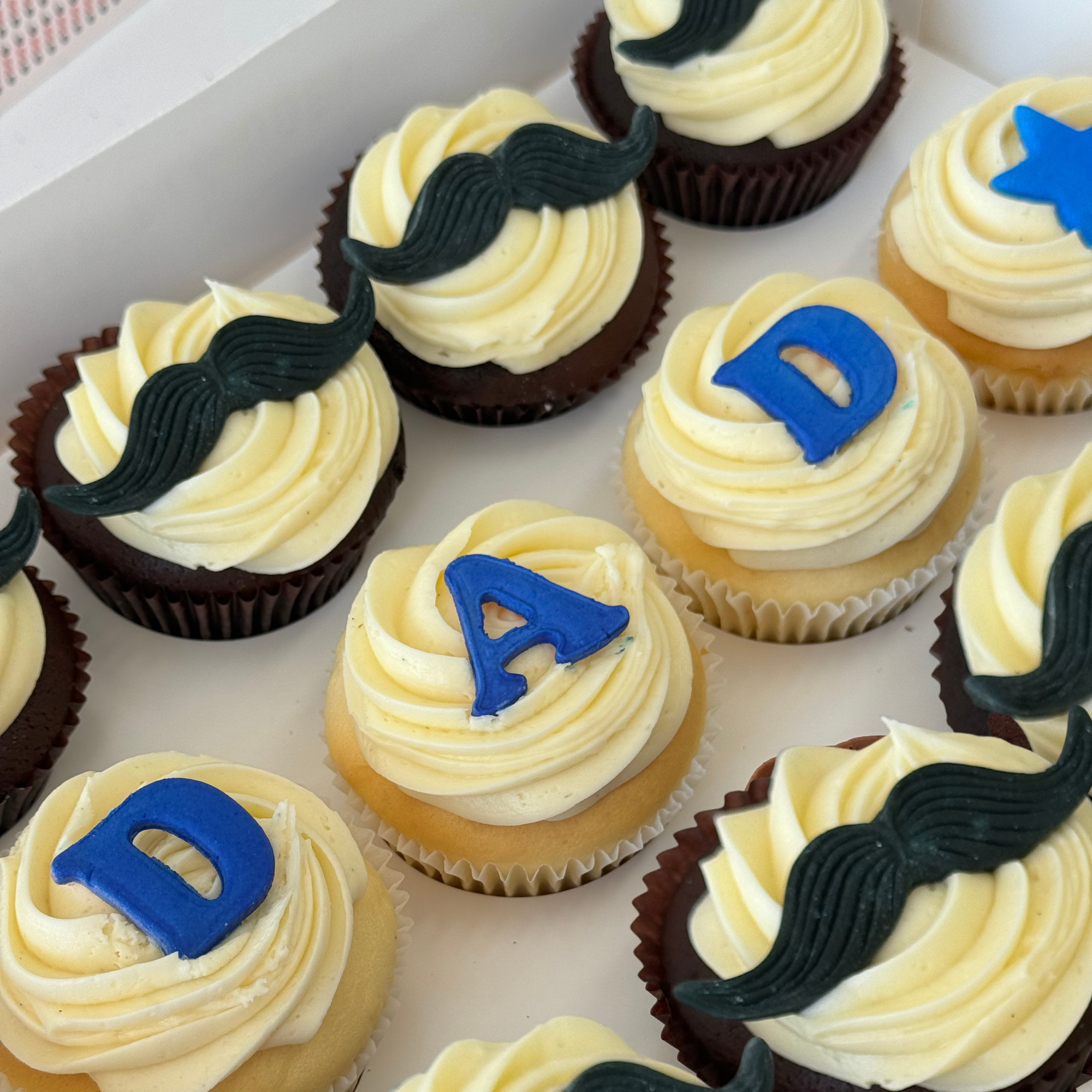 Father's Day Moustache Giftbox-The Cupcake Queens