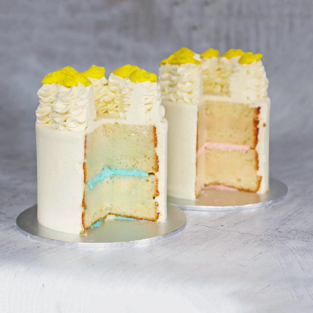 Gender Reveal Cake-The Cupcake Queens