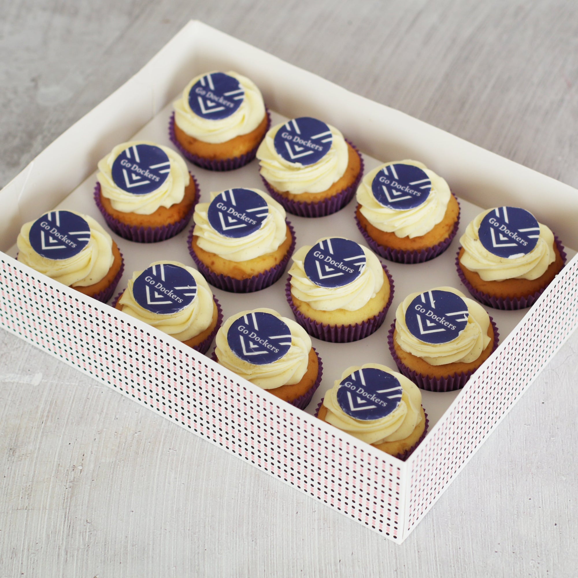 Go Dockers - Football Cupcakes-The Cupcake Queens