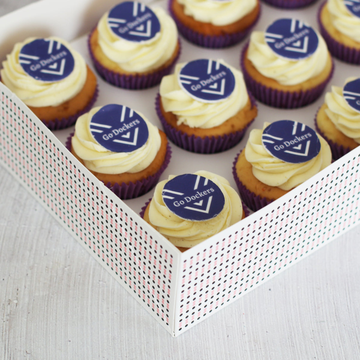 Go Dockers - Football Cupcakes-The Cupcake Queens