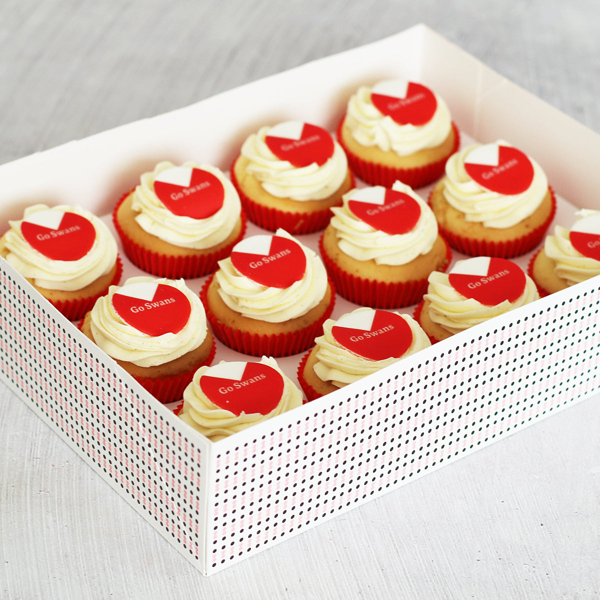 Go Swans - Football Cupcakes-The Cupcake Queens