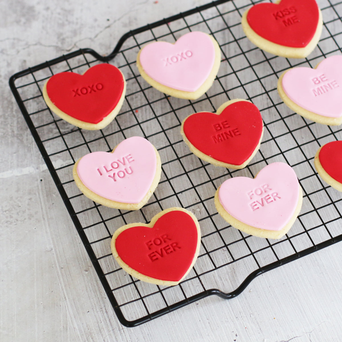 I LOVE you Shortbread Cookies-The Cupcake Queens