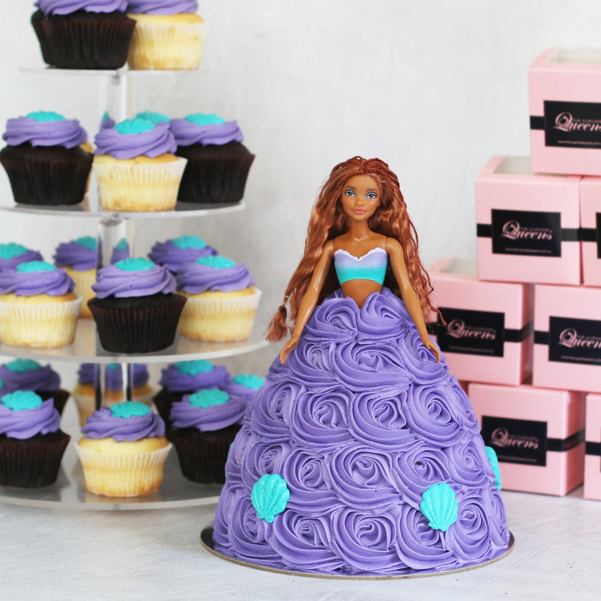 Little Mermaid Deluxe Tower-The Cupcake Queens