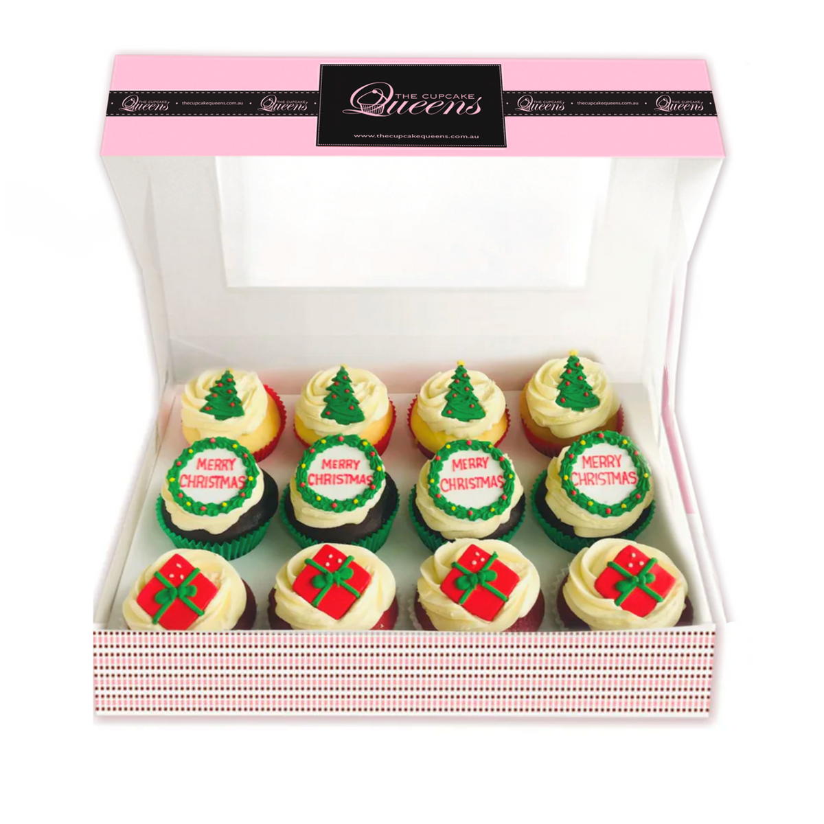 Merry Christmas Regular Gift Box-The Cupcake Queens