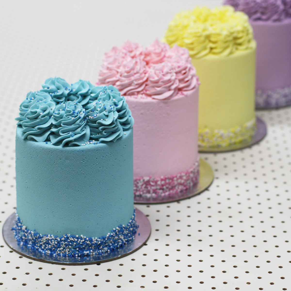 Pastel Blue Cake-The Cupcake Queens