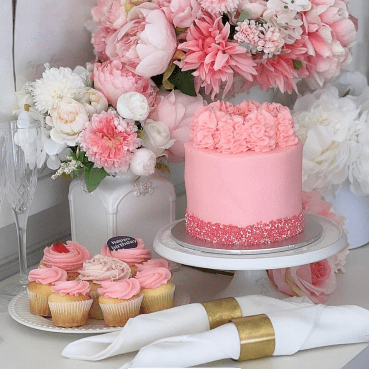 Pastel Pink Cake-The Cupcake Queens