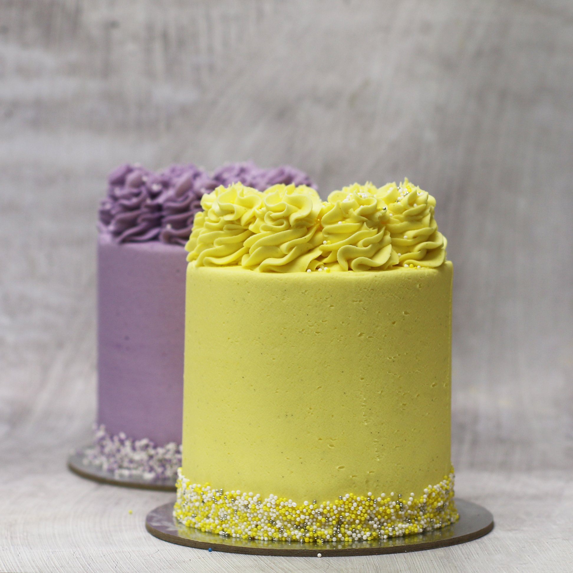 Pastel Yellow Cake-The Cupcake Queens