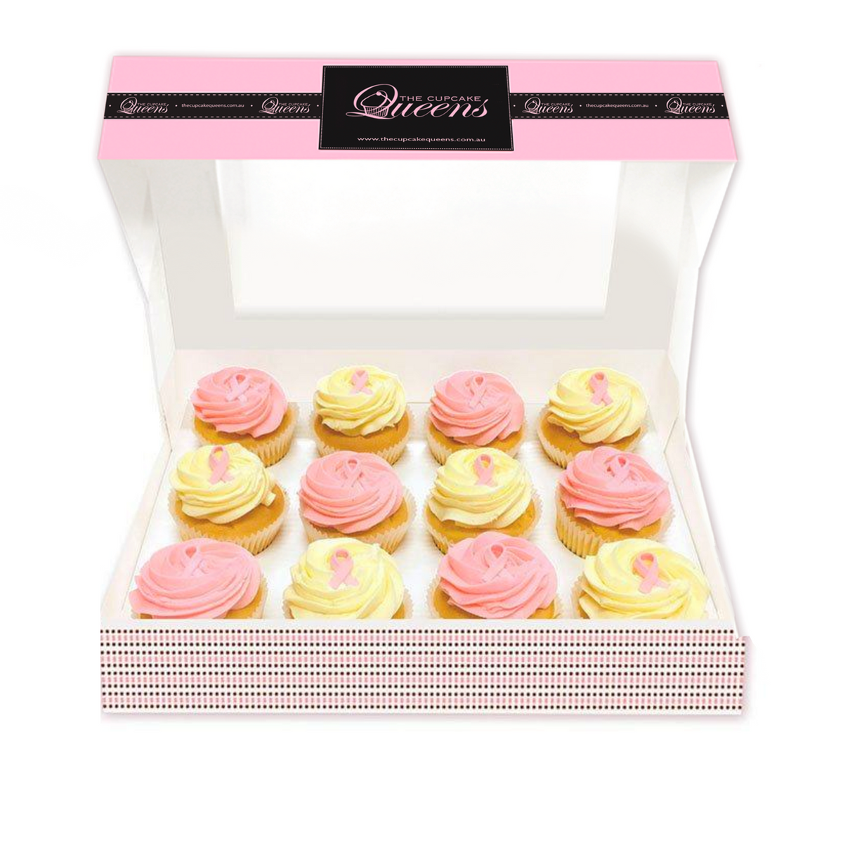 Pink Ribbon Regular Gift Box-The Cupcake Queens