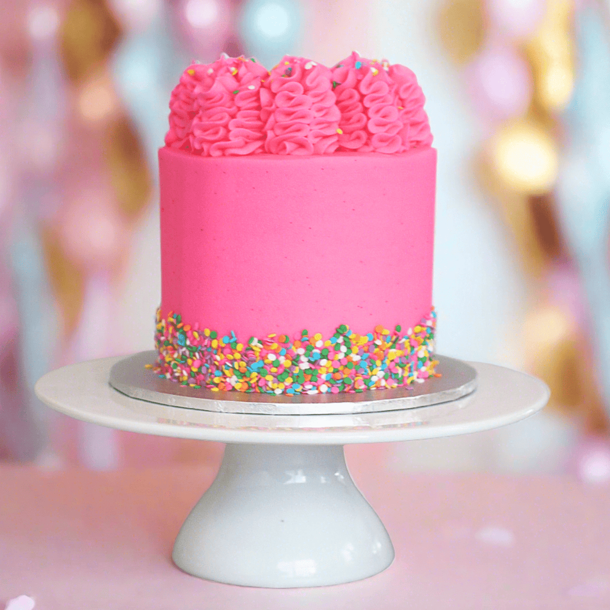 Pretty Pink Cake-The Cupcake Queens