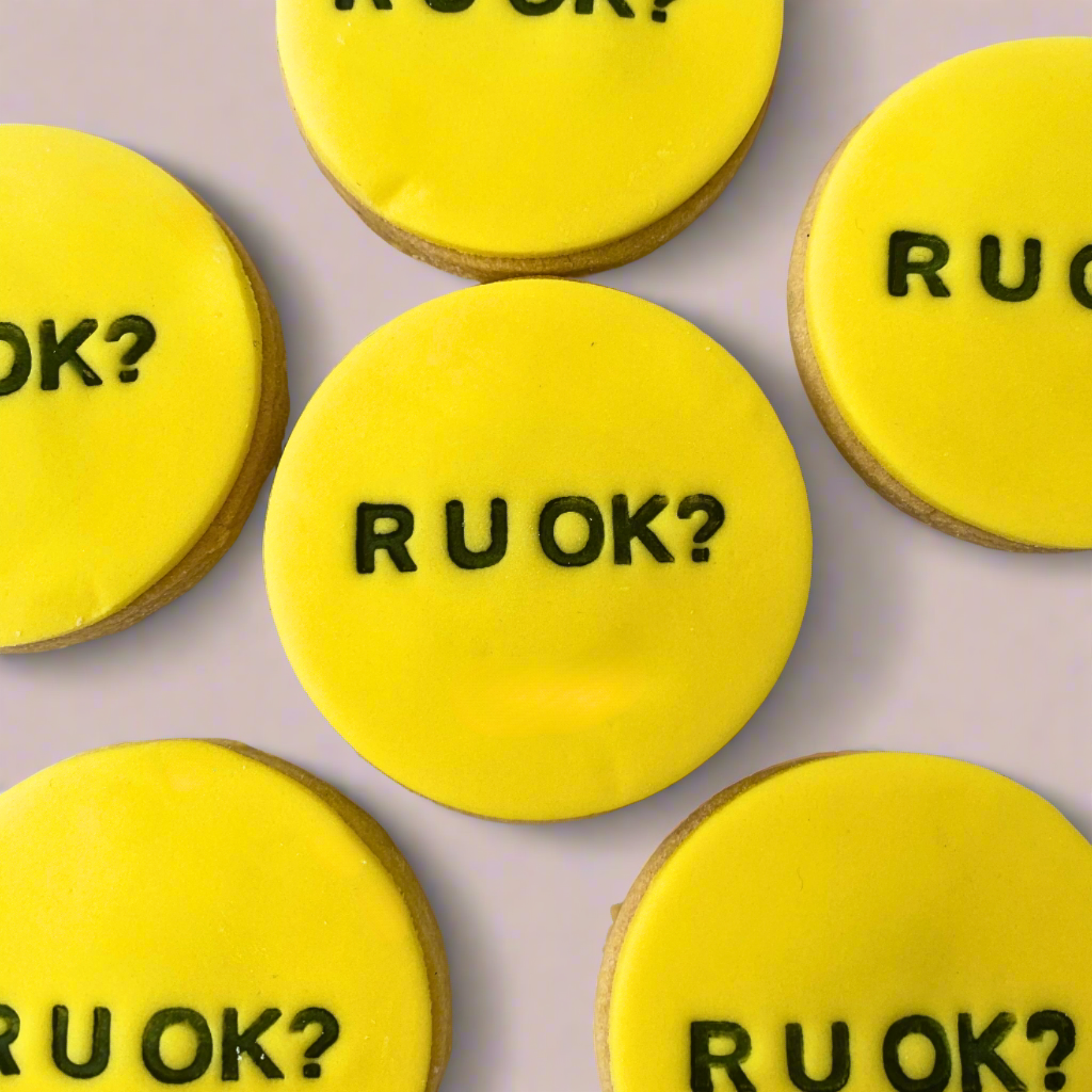 R U OK Shortbread Cookies-The Cupcake Queens