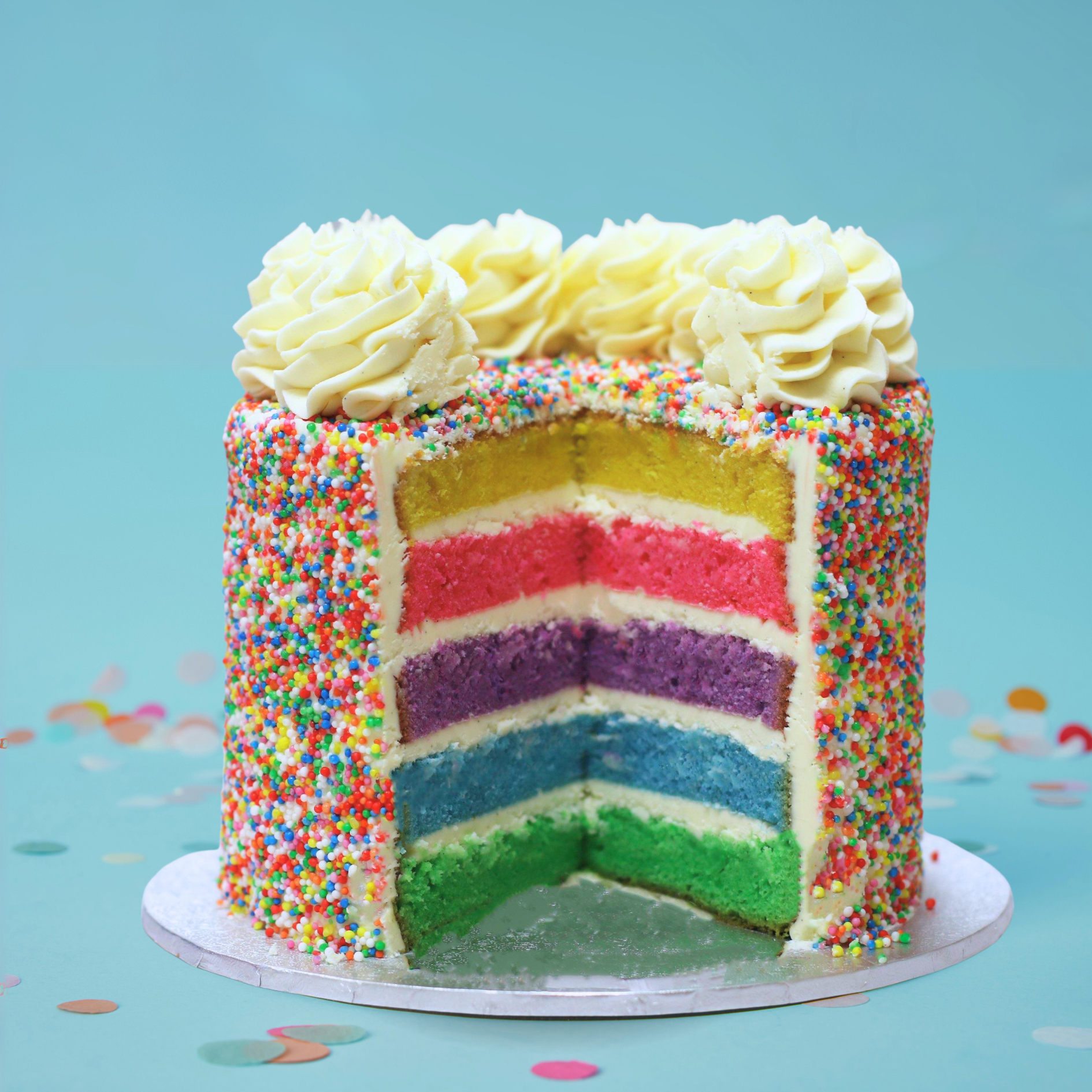 Rainbow Cake-The Cupcake Queens