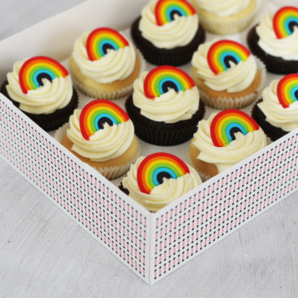 Rainbow Regular Gift Box-The Cupcake Queens