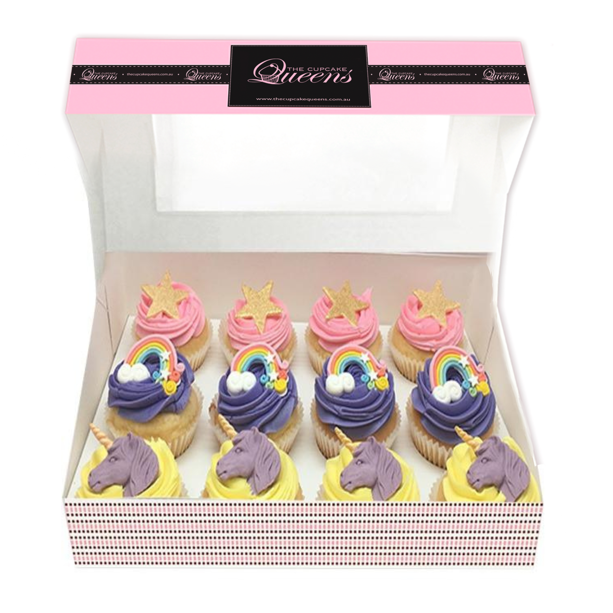 Rainbow and Unicorn Regular Gift Box-The Cupcake Queens