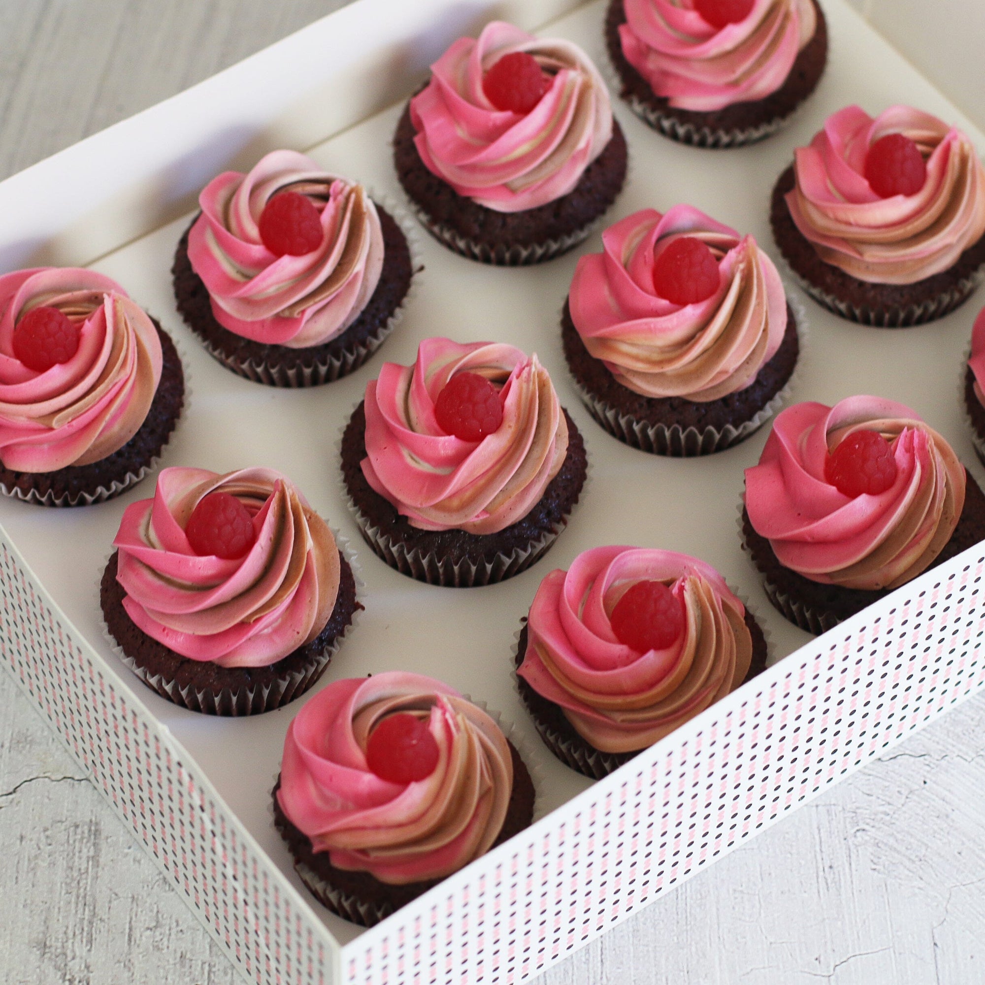 Raspberry Ripple Regular Gift Box-The Cupcake Queens