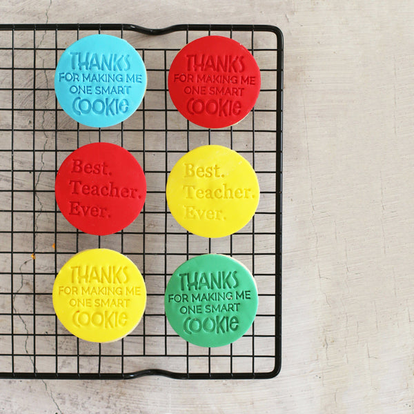 Smart Cookie + Best Teacher Shortbread Cookies - The Cupcake Queens
