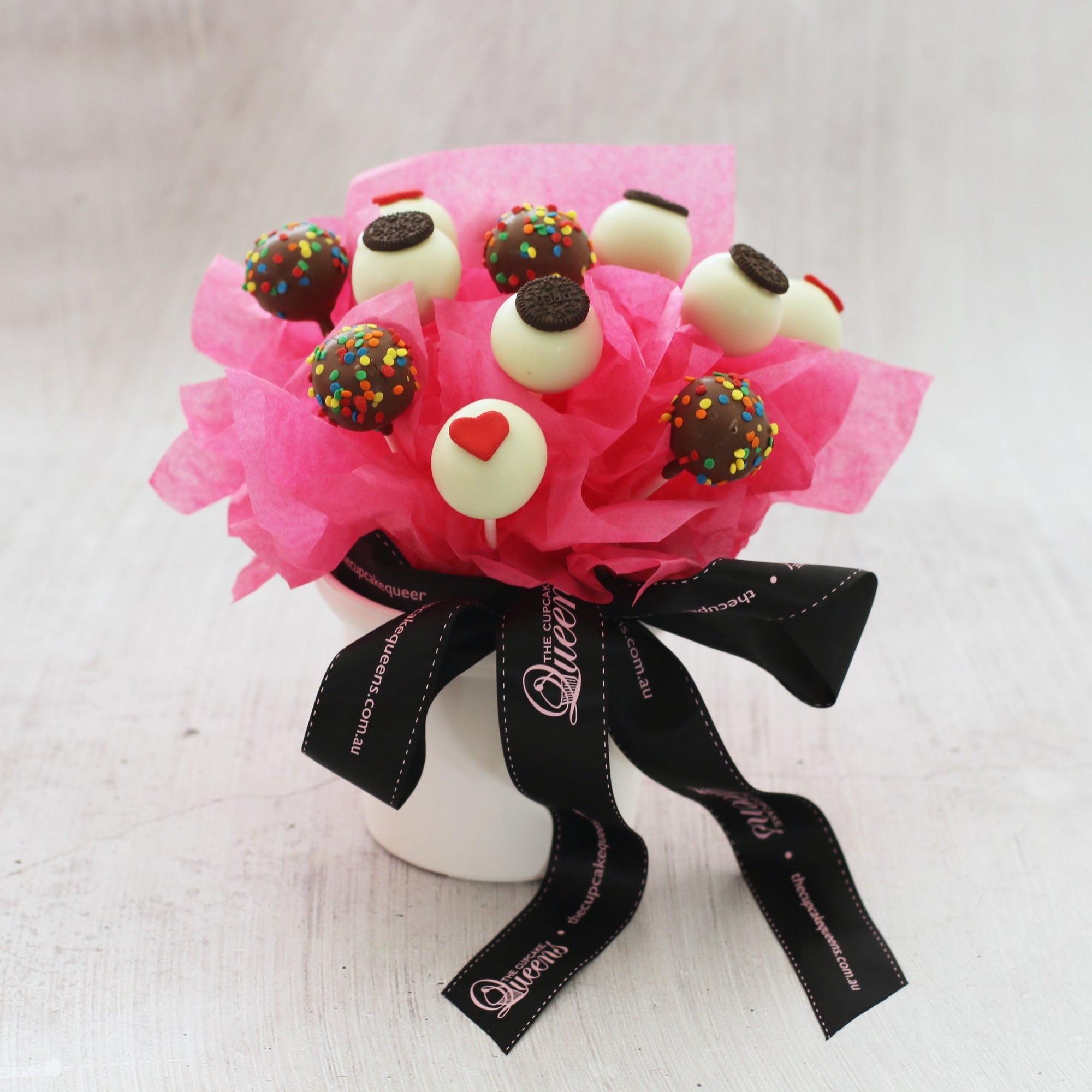 Top Three Cake Pop Bouquet-The Cupcake Queens