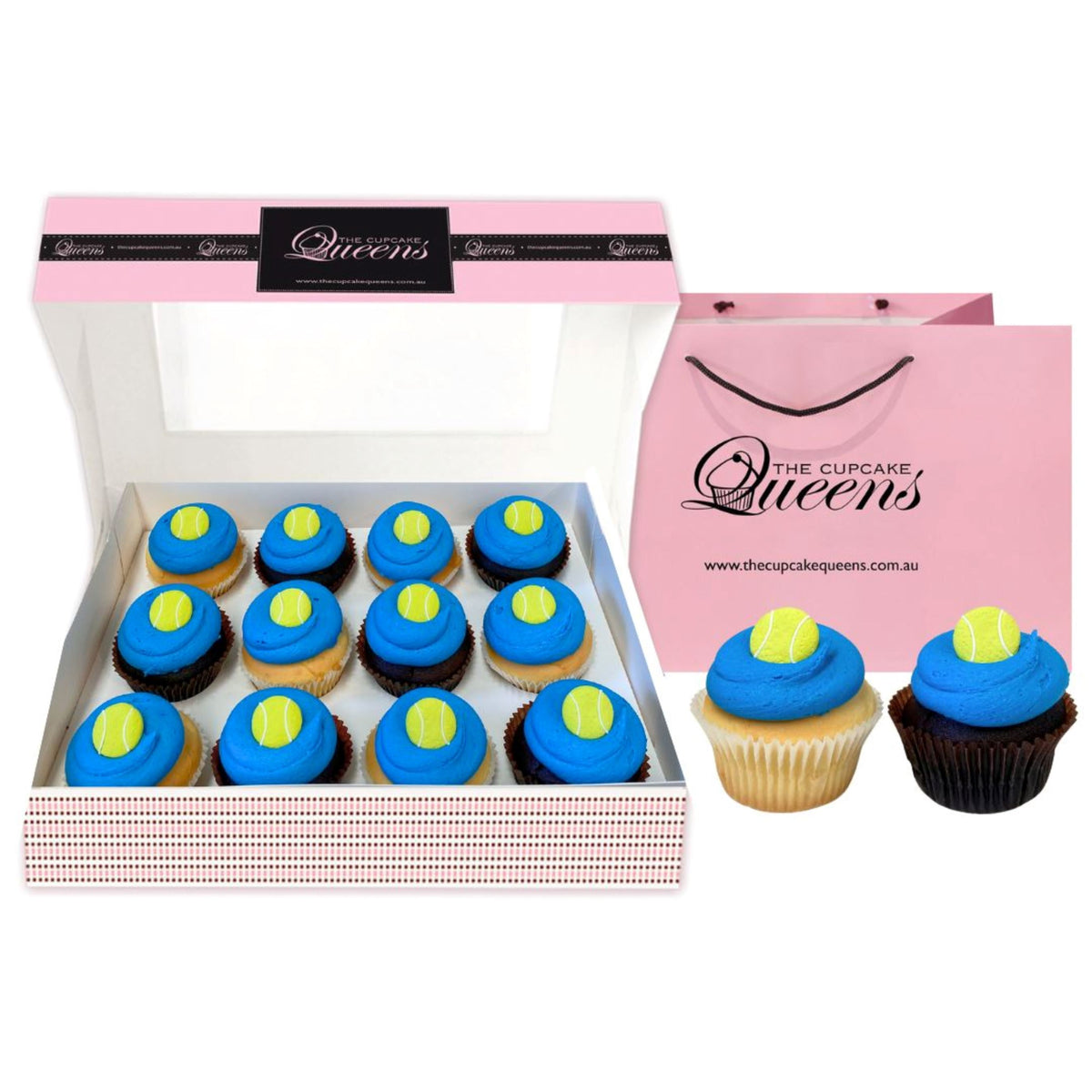 Tennis Gift Box Cupcakes The Cupcake Queens 