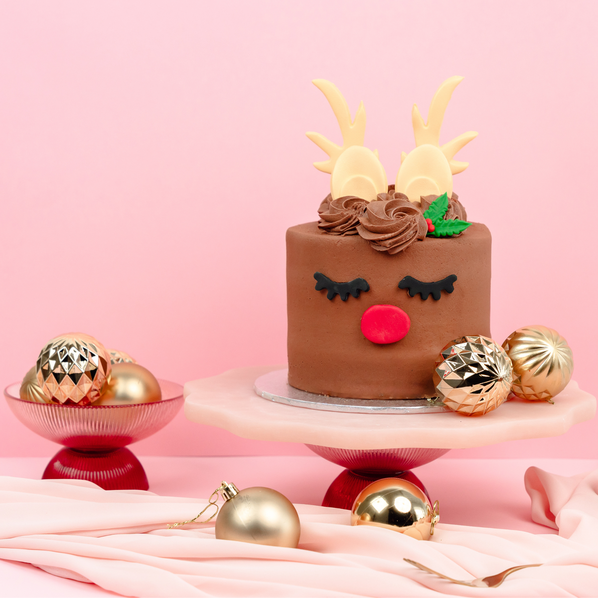 Christmas Rudolph the Reindeer Cake