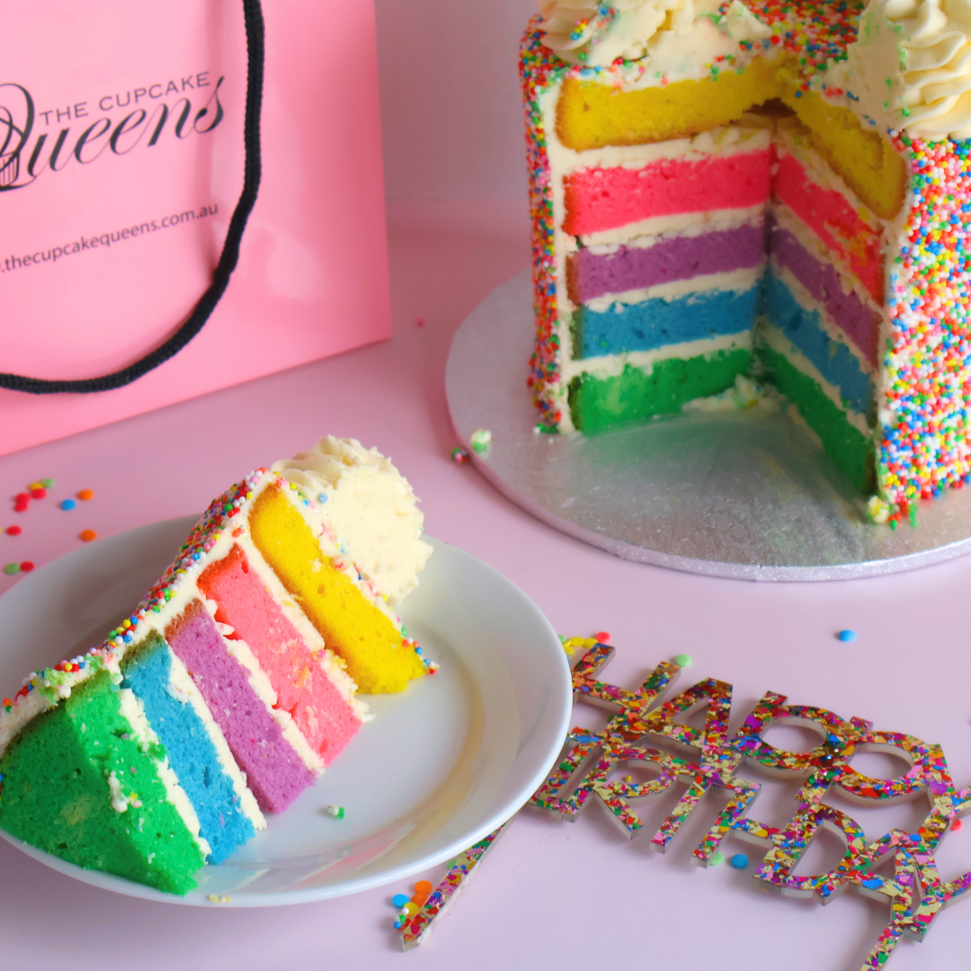 Rainbow Cake-The Cupcake Queens